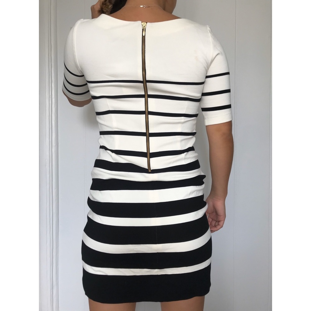 Banana Republic Navy+White Striped Sheath Dress